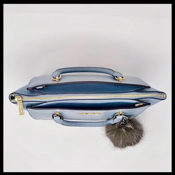 NEW! Michael Kors Large Ellis Leather Satchel - Picture 4 of 8